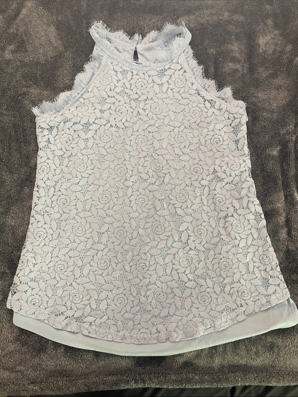 Light blue Lace Halter Camisole Top - berryou